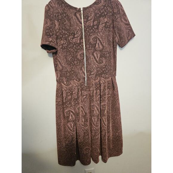 Mauve Embossed Lularoe Amelia Dress Xl - Picture 8 of 8